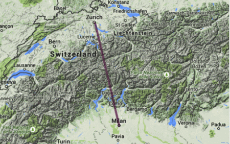 Tunel ferróviario entre Zurique e Milao