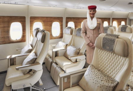 A380 Emirates Economica premium